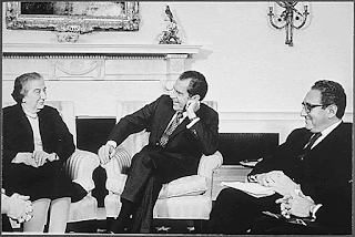 Meir, Nixon y Kissinger en 1973