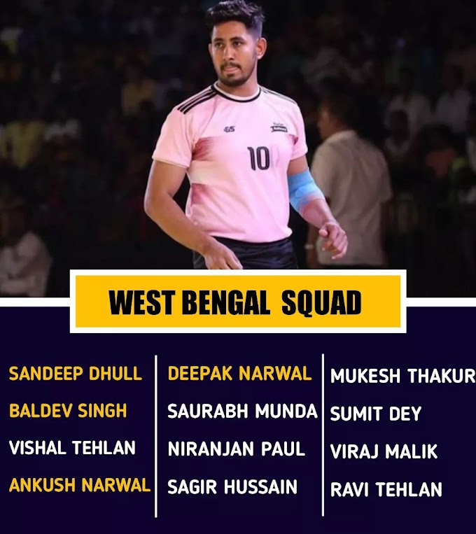 West Bengal Kabaddi Team player 2022