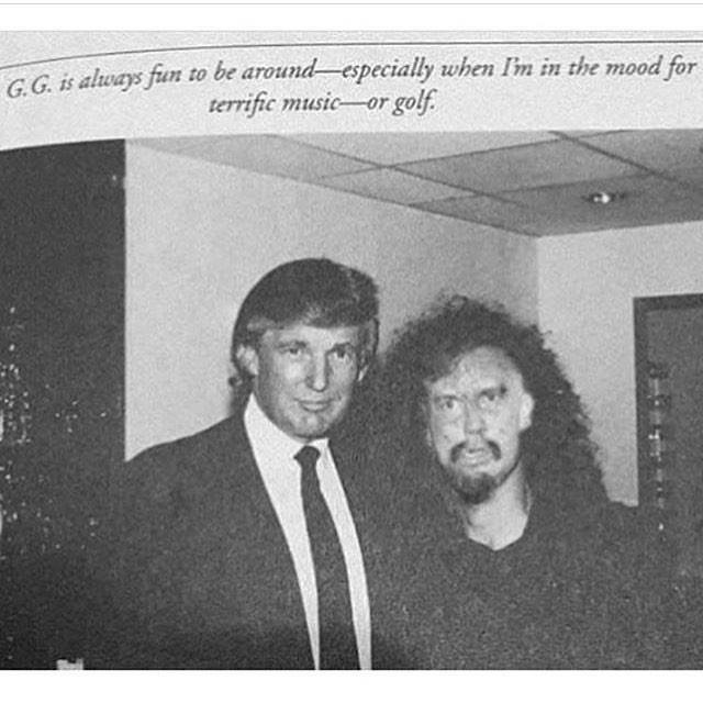 Donald Trump posing with GG Allin.  PunkMetalRap.com