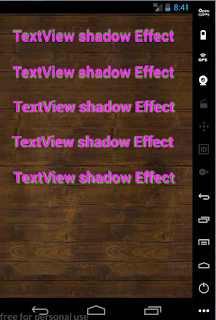 How to create shadow effect on textview in Android example
