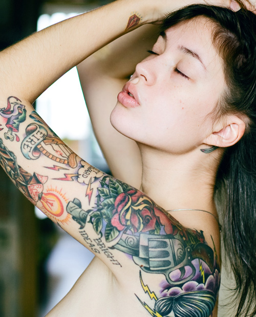 girl tattoo sleeves ideas. Hot Girls With Sleeve Tattoos ~ Damn Cool Pictures
