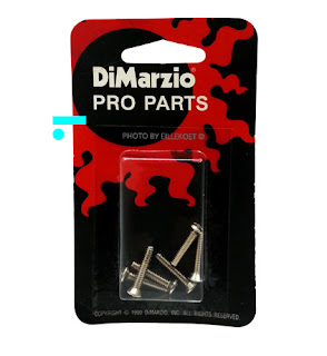 Dimarzio FH1301, Vintage Style Countersunk Height Adjustment Screws for Strat (CHROME)