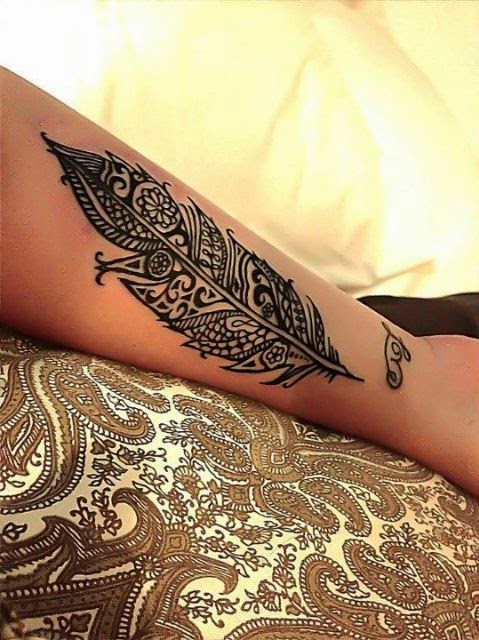 Feather Design on Women Hand Images, Designs of Feather Tattoo for Women, Impressive Feather Designs Photos Pictures, Incredible Women Hand with Birds Feather, Artist, Women, 