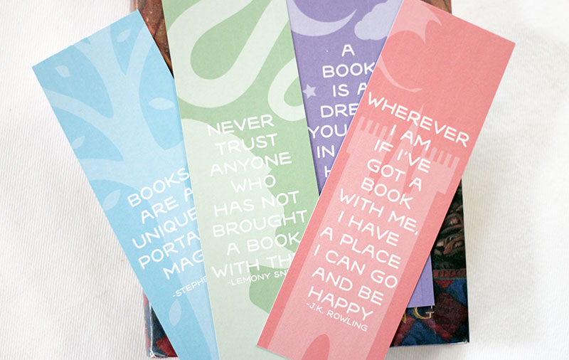free printable bookmarks with quotes from authors you love sunny day family