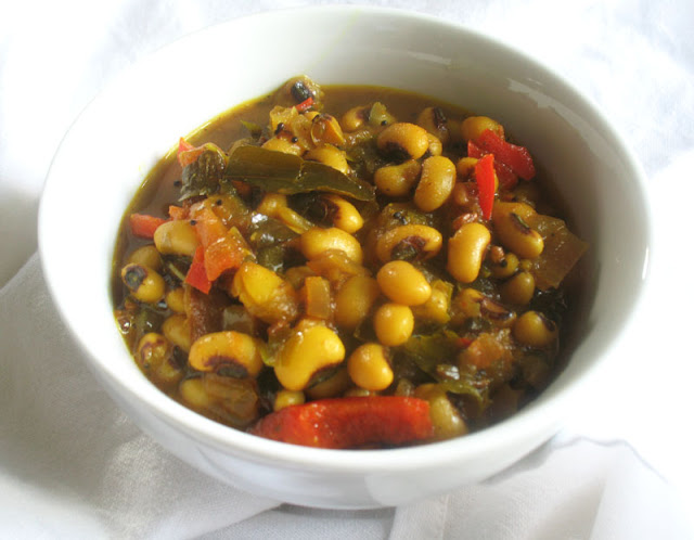 Spicy Black-Eyed Pea Sambar