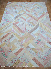 Autumn's Golden Gown - A Jelly Roll Quilt Tute by www.madebyChrissieD.com