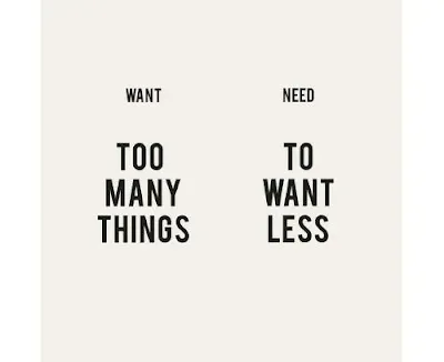 Focus on wanting less