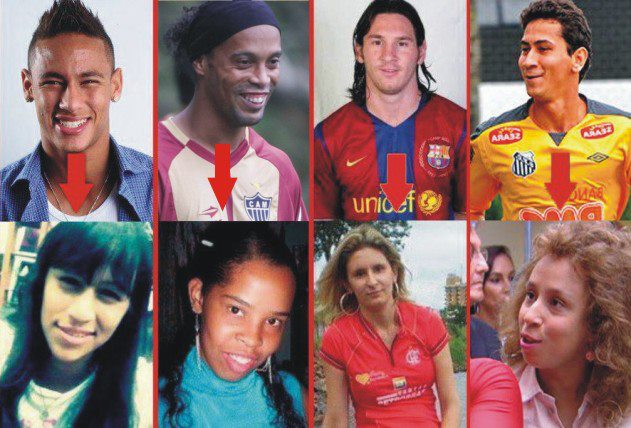 Neymar, Ronaldinho, Messi e Ganso