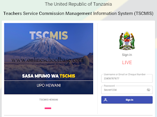 TSCMIS Sign Up And Log In Tume Ya Utumishi Wa Walimu TSC