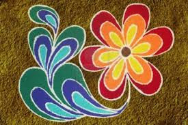 Simple Rangoli Designs With Colours