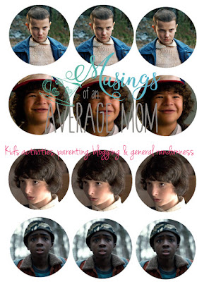 free printable Stranger things cupcake toppers