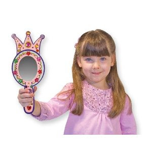 Pre-kindergarten toys - Melissa & Doug Wooden Princess Mirror - DYO