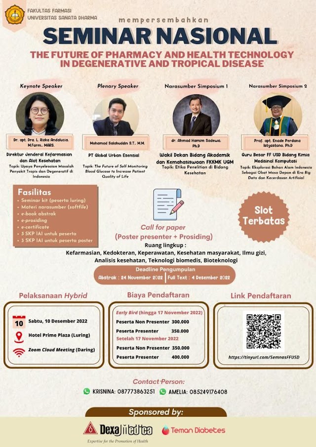 (3 SKP IAI) Seminar Nasional The Future of Pharmacy and Health Technology in Degenerative and Tropical Disease_