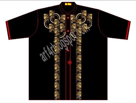 Contoh Motif Bordir Baju Koko ramadhan Terbaru Terpopuler 2016