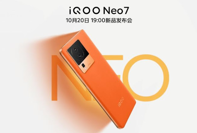 iQoo Neo 7 Siap Meluncur Pada 20 Oktober 2022, Mengemas Layar Samsung E5 AMOLED