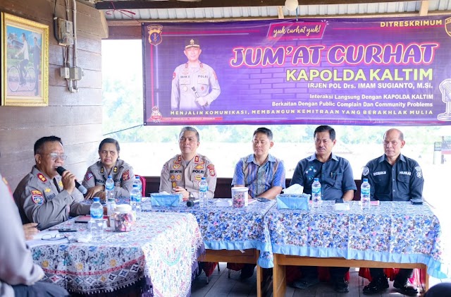 Tampung Keluhan Warga, Dit Binmas Polda Kaltim Gelar Jumat Curhat di Obyek Wisata Bukit Kebo