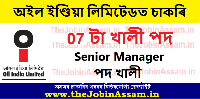 OIL India Limited Recruitment 2024 - 07 Senior Manager Vacancy