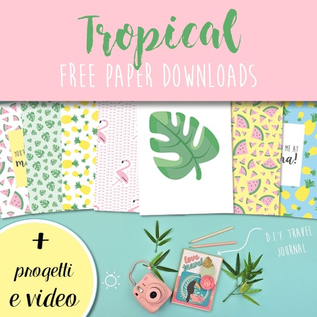 Stile Tropical - carte da stampare gratis