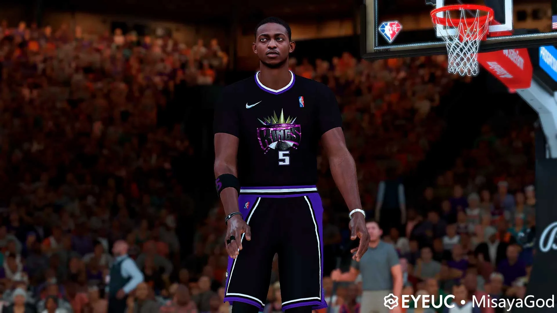 NBA 2K22 Modded Sacramento Kings Sleeved Jersey