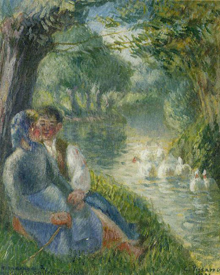 Deux amoureux au bord de l'eau