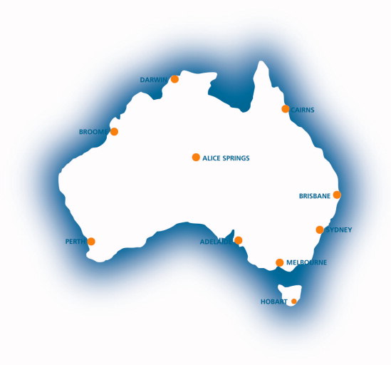 map of australia showing states and territories. map showing the states