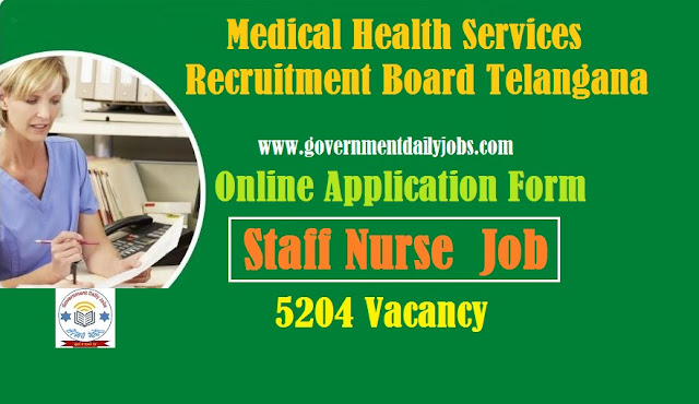 MHSRB Telangana Staff Nurse Recruitment 2023 Notification