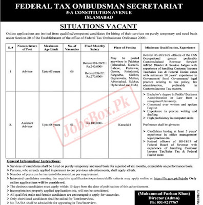 Fedral-Tax-Ombudsman-jobs