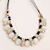 Black and white beads necklace