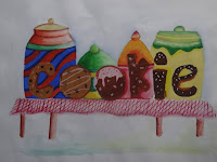 Harmony Arts Academy Drawing Classes Tuesday 10-July-2018 12 yrs Chaitrali Suhas Bhagwat Cookie Lettering Poster Colours