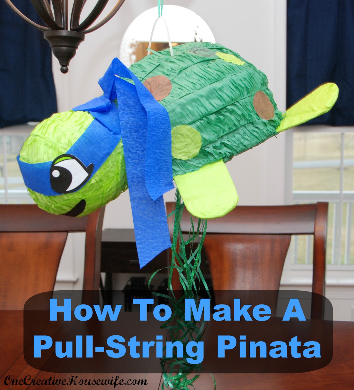 One Creative Housewife: How To Make A Pull-String Pinata From A