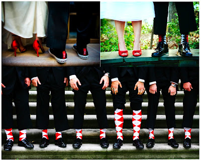 red black and white weddings