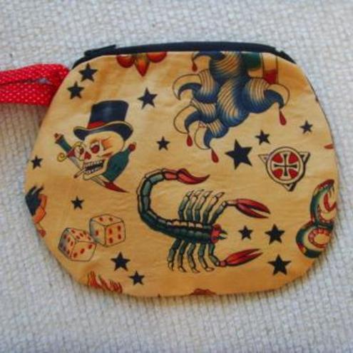 Retro gothic tattoo purse by http://www.folksy.com/shops/zazujewellery