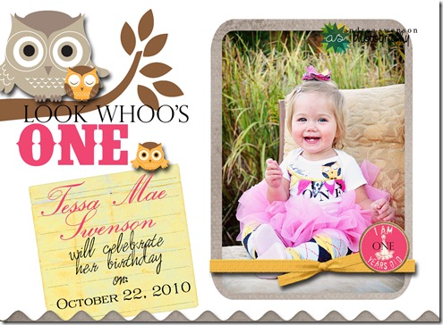 One year old announcement