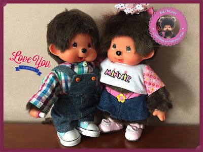 Bubbles le Monchhichi et Diana la Monchhichi - sekiguchi - minnie - disney