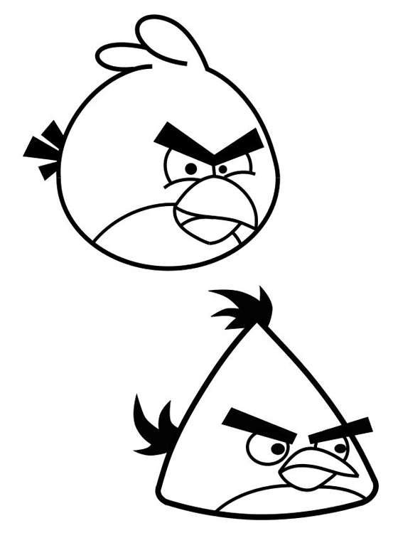 Angry Birds Free Coloring Pages title=