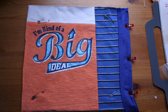 Tangible Pursuits: T-shirt Quilt - joining the blocks