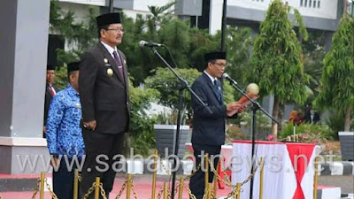 Upacara Hari Kesaktian Pancasila Ketua DPRD Pinrang Bacakan Naskah Ikrar Hari Kesaktian Pancasila.