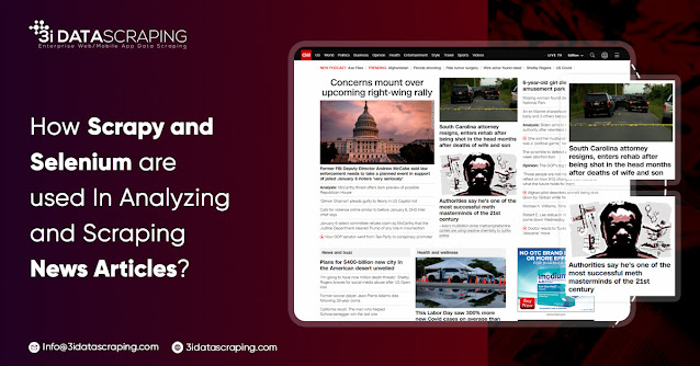 Scrapy and Selenium is used in Analyzing and Scraping News Articles