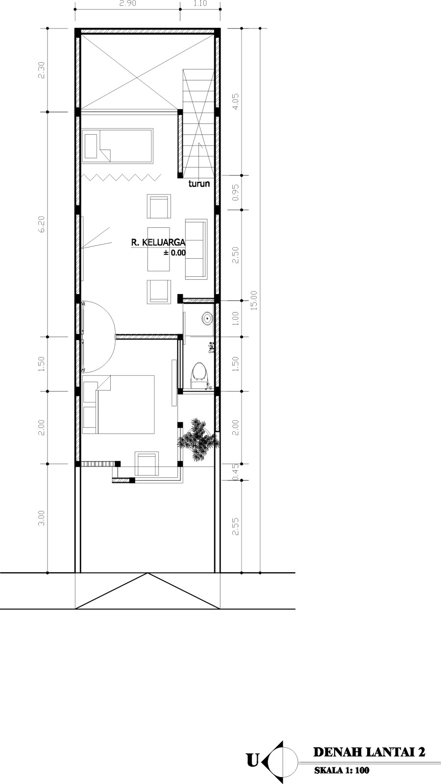 80 Desain Rumah 2 Lantai Ukuran 4x10 Sisi Rumah Minimalis