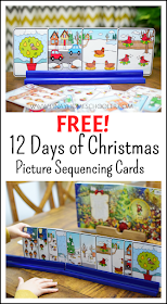 FREE Twelve Days of Christmas Picture Sequencing Cards