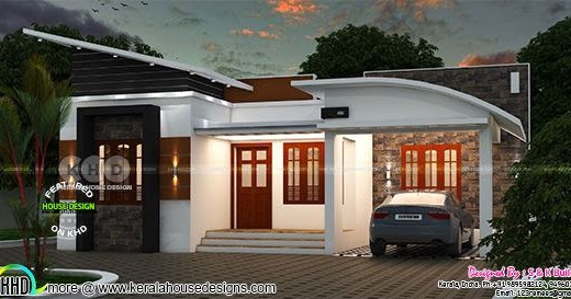 Low cost contemporary  home  in Kerala  Kerala  home  design  