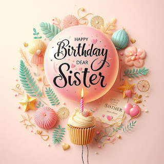 Happy Birthday Sister Images With Baloons