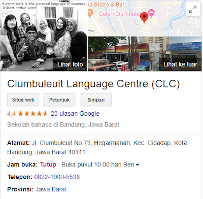 Tempat Kursus Bahasa Inggris di Bandung ( Murah & Terbaik )