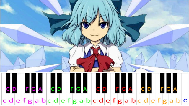Tomboyish Girl in Love (Touhou) Piano / Keyboard Easy Letter Notes for Beginners