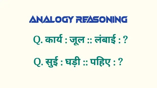 Analogy Reasoning Questions for SSC CHSL