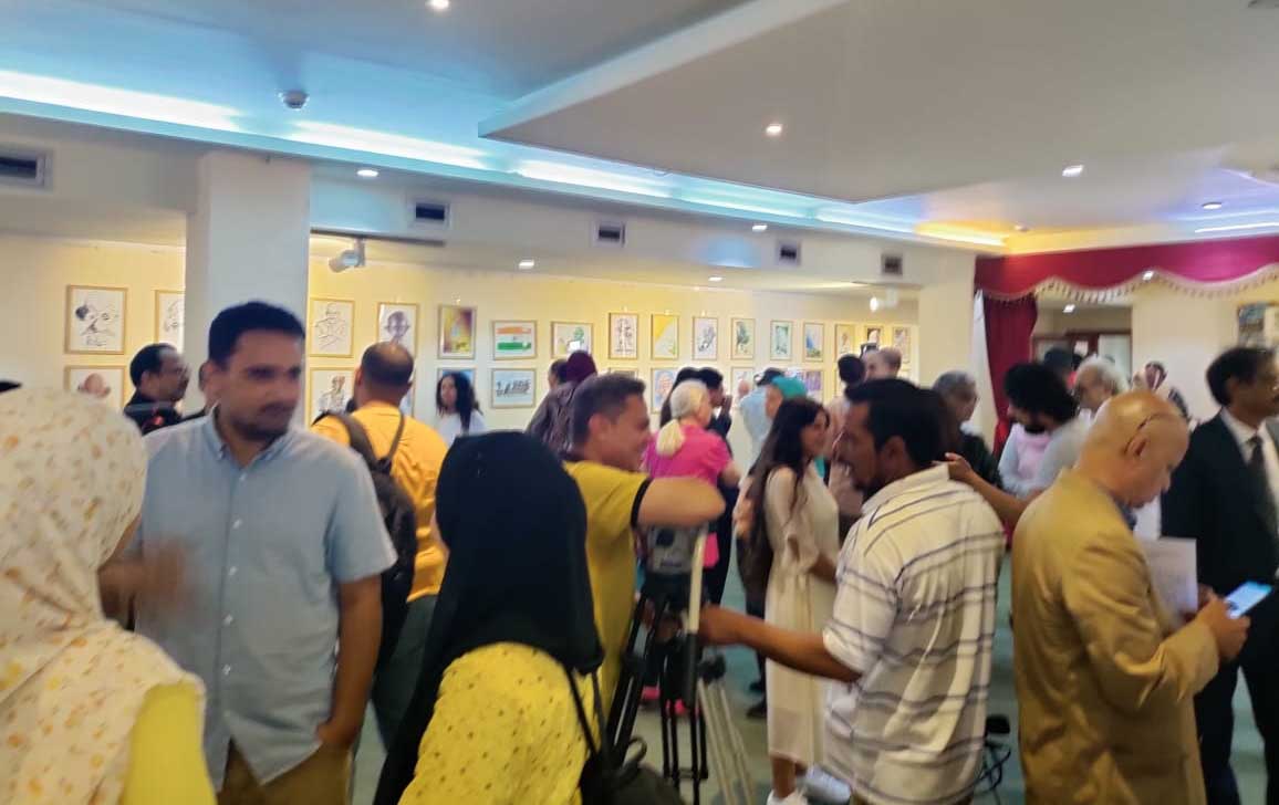 Photos from inauguration of caricature exhibition "Spirit of Gandhi"