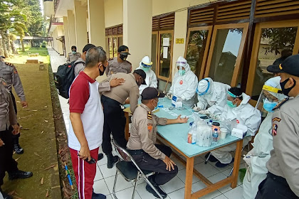 DALAM RANGKA CEGAH PENYEBARAN COVID19 SETUKPA LEMDIKLAT POLRI LAKUKAN RAPID TEST DAN PENYEMPROTAN DESINFEKTAN