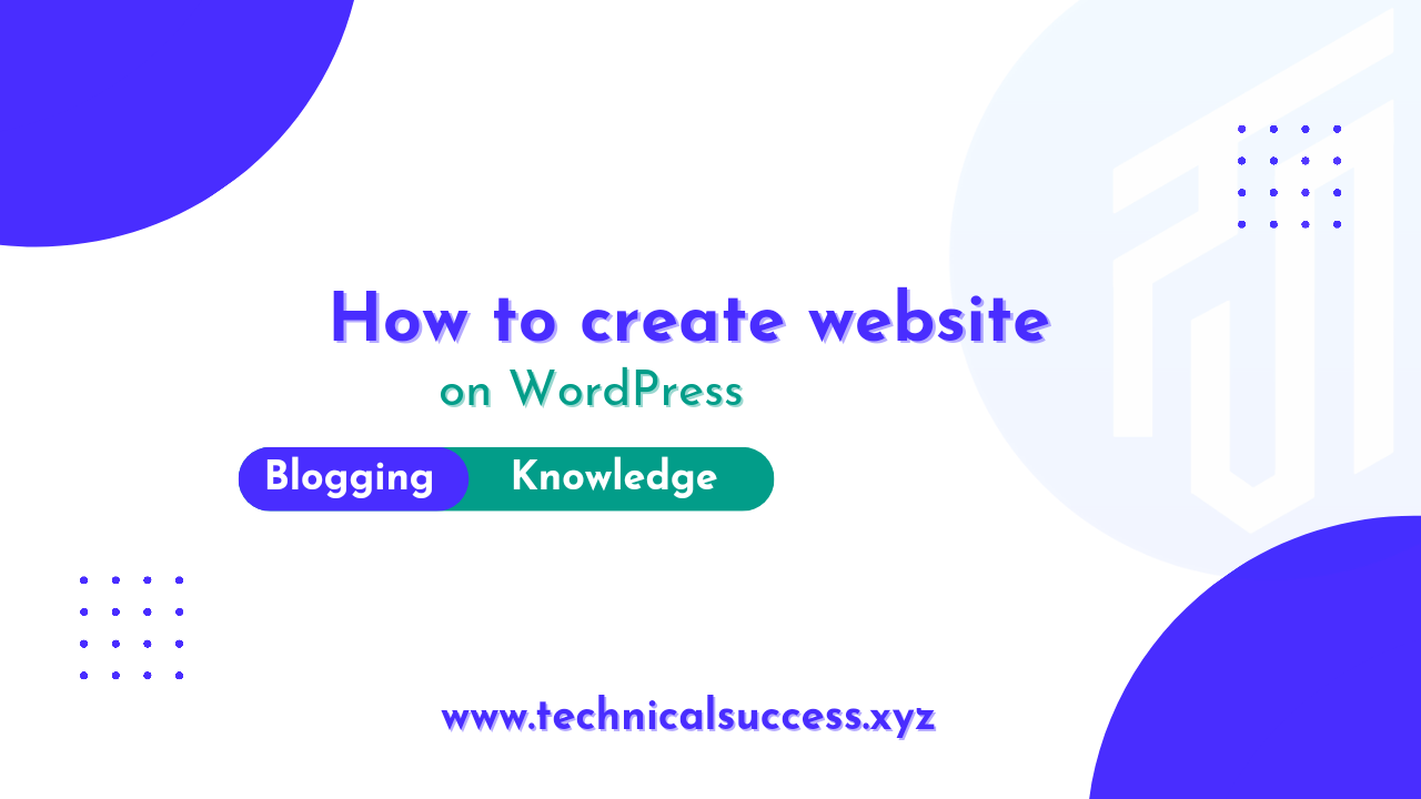 How to create website on wordpress