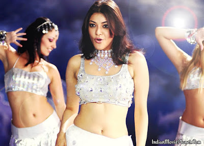 kajal agarwal hot navel show white costume wallpapers