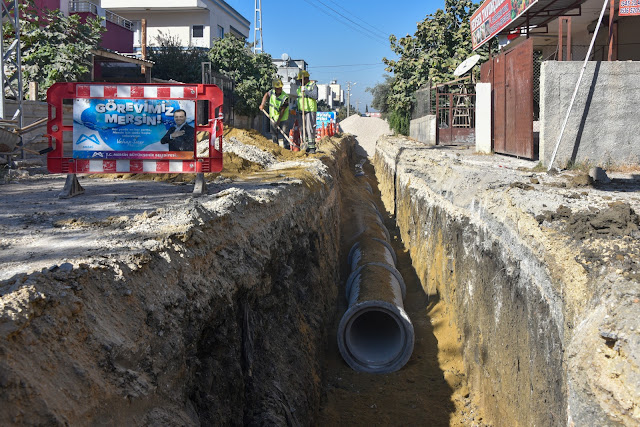 Meski, Tarsus’ta Yağmursuyu Çalışmalarına Devam Ediyor